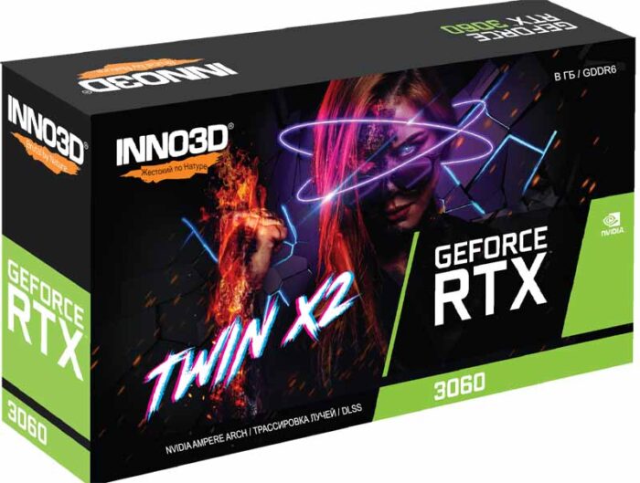 Видеокарта Inno3D GeForce RTX3060 8GB Twin X2
